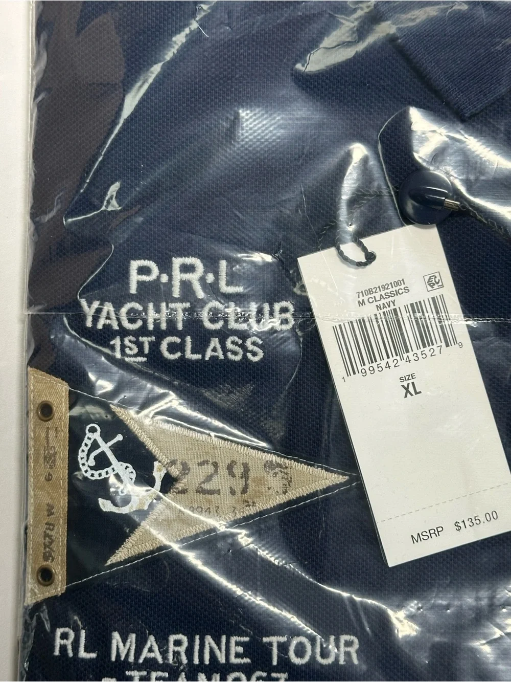 Polo Ralph Lauren Men`s Navy Blue Yacht Club Big Pony Polo Shirt ~ XLarge ~ NWT